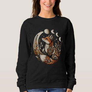 Sweatshirt Witchlon Cottagecore Floral Fox esthétique Art W