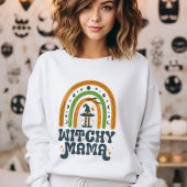 Sweatshirt Witchy Mama Mère Rainbow Super Halloween