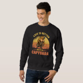 Sweatshirt With A Capybara Fitness Bodybuilder Rodent (Devant entier)