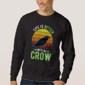 Sweatshirt with a Crow Raven (Devant)