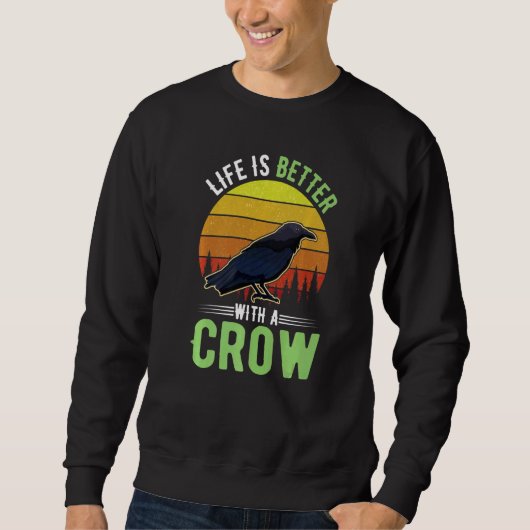 Sweatshirt with a Crow Raven (Devant)