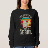 Sweatshirt with a Gerbil Racing Rat Gerbil (Devant)