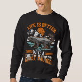 Sweatshirt with a Honey Badger (Devant)