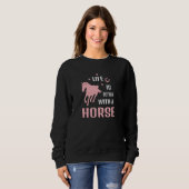 Sweatshirt with a horse Riding stable Equestrian (Devant entier)