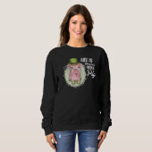 Sweatshirt With A Pig Saint Paticks Day Shamrock C (Devant entier)