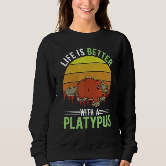 Sweatshirt with a Platypus 1 (Devant)