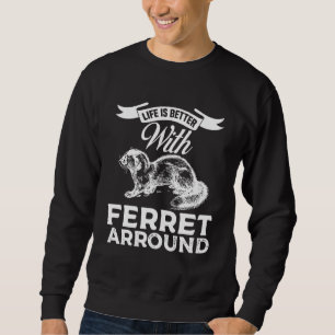 Sweatshirt With Ferret Women Men
