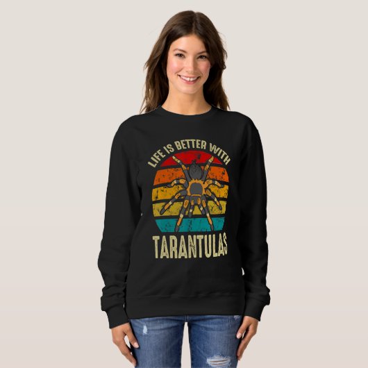 Sweatshirt With Tarantulas Retro Spider Owner 1 (Devant entier)