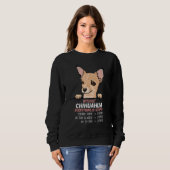 Sweatshirt without Chuhuahua dog everything is stupid (Devant entier)