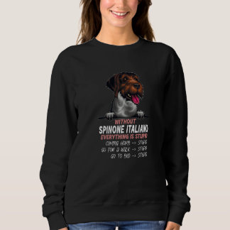 Sweatshirt without Spinone Italiano dog everything is stupid 