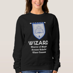 Sweatshirt Wizard Rpg Class - Glass Cannon Gaming