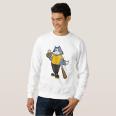 Sweatshirt Wolf au baseball avec batte de baseball (Devant entier)