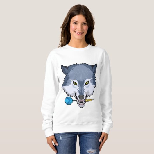 Sweatshirt Wolf aux fléchettes avec Dart (Devant entier)