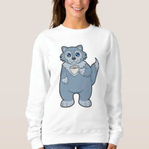 Sweatshirt Wolf avec la coupe de café