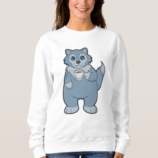 Sweatshirt Wolf avec la coupe de café (Devant)