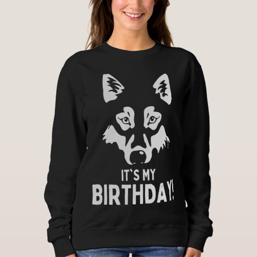 Sweatshirt Wolf C'est mon anniversaire Garçons Filles Anniver (Devant)