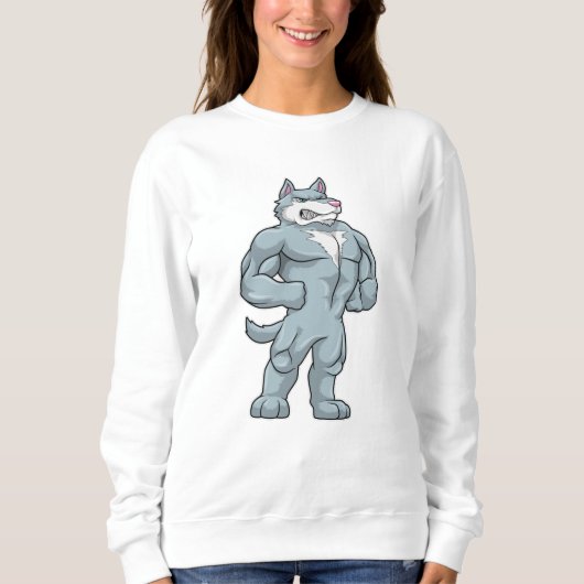 Sweatshirt Wolf comme Bodybuilder extrême (Devant)