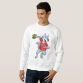 Sweatshirt Wolf comme joueur de handball avec Handball (Devant entier)