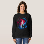 Sweatshirt Wolf cosmique cool Galaxie Graphique (Devant entier)