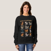 Sweatshirt Wolf Expert Funny Cute Chibi Wolf Lover (Devant entier)