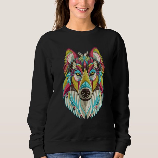 Sweatshirt Wolf  For Men Wolf  Wolf  Women Wolf Moon (Devant)