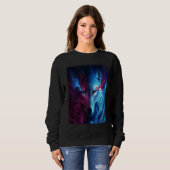 Sweatshirt Wolf galaxy wolf   for men and woman (Devant entier)