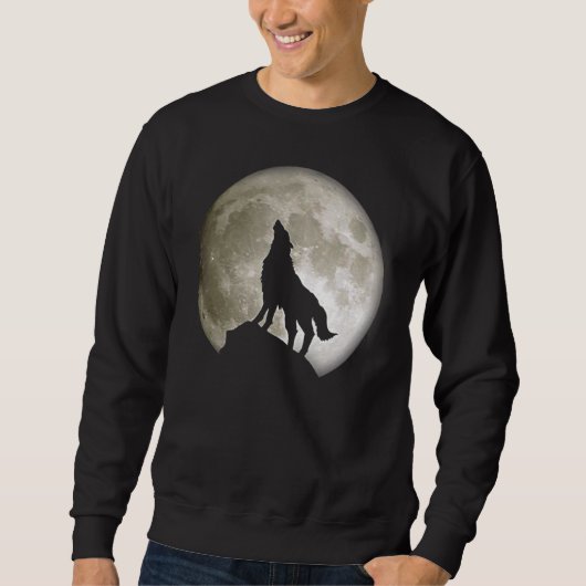 Sweatshirt Wolf Homme Wolf Wolf Femmes Wolf Moon (Devant)