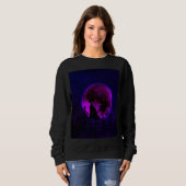SWEATSHIRT WOLF HOWLING LUNE MAGENTA (Devant entier)