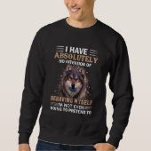 Sweatshirt Wolf Je N'Ai Absolument Aucune Intention Sarcastiq (Devant)