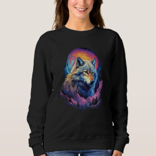Sweatshirt Wolf Moon Howling Lone Drôle Meute de loups des lo