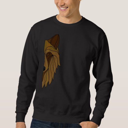 Sweatshirt Wolf Motif Predateur face Wolfs 2 (Devant)