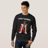 Sweatshirt Wolf Queen Girls Wolf Womens Wolf (Devant entier)