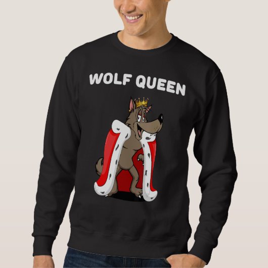 Sweatshirt Wolf Queen Girls Wolf Womens Wolf (Devant)