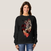 Sweatshirt Wolf Wolf Silhouette Paysage Aventure Wild Anim (Devant entier)