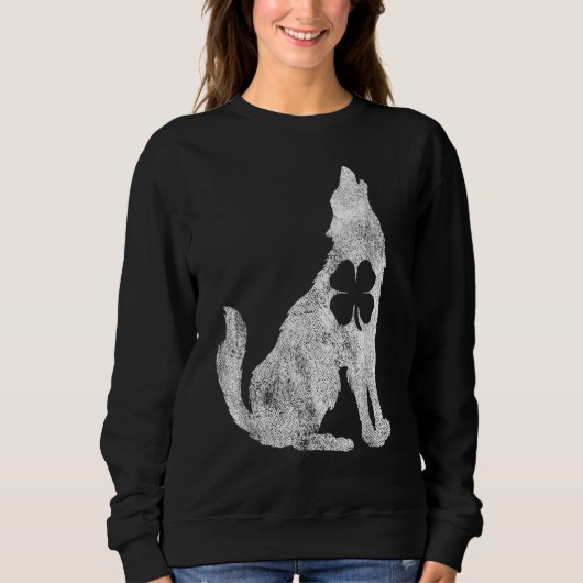 Sweatshirt Wolf Wolves St. Patrick's Day Shamrock Clover Iris (Devant)