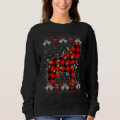 Sweatshirt Wolf Xmas Lights Ugly Christmas Sweater (Devant)