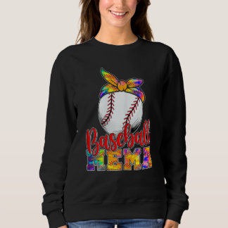 Sweatshirt Woman Family Baseball Mema Tie Dye Softball Game D