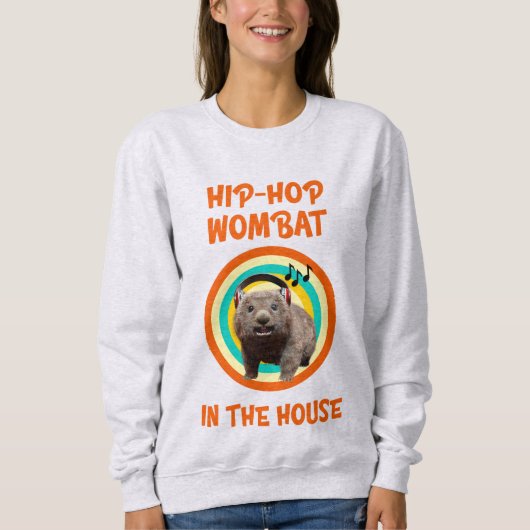 Sweatshirt Wombat Hip-hop Drôle dans la Maison (Devant)