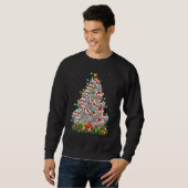 Sweatshirt Wombat   Xmas Lights Santa Wombat Christmas Tree (Devant entier)
