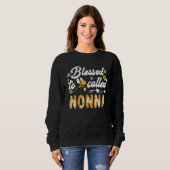 Sweatshirt Women Family Matching Blessed to be called Nonna M (Devant entier)