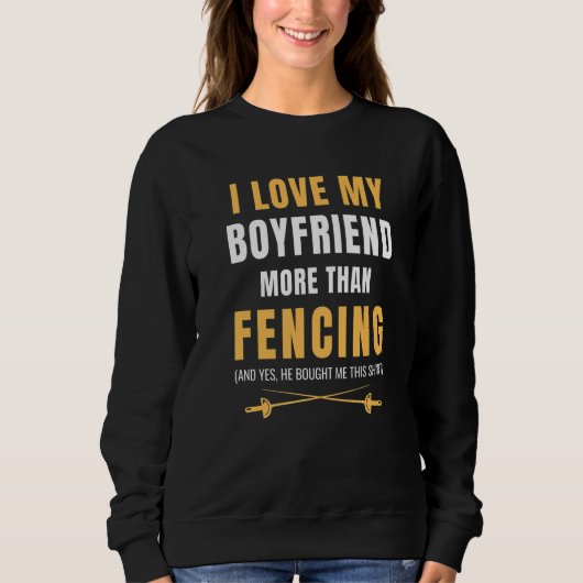 Sweatshirt Women Fencing Girlfriend Sport Athlete Coach Funny (Devant)