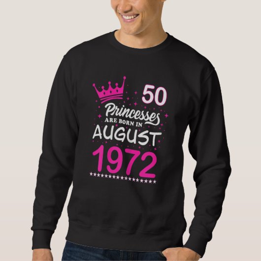 Sweatshirt Womens 50e Birthday Pink Princesses Are Born In A (Devant)