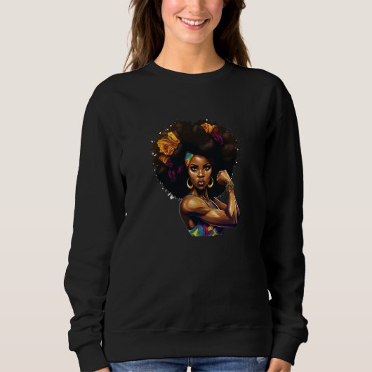 Sweatshirt Womens Afro Black Women African American (Devant)