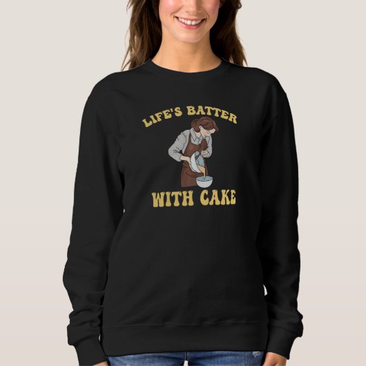 Sweatshirt Womens Baker for Chef Cake Cookie Baker (Devant)