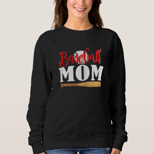 Sweatshirt Womens Baseball Mom Mother's Day (Devant)