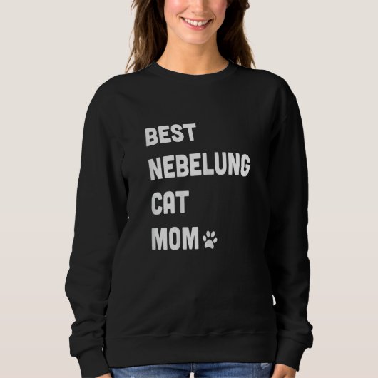 Sweatshirt Womens Best Nebelung Cat Mom  Cat (Devant)