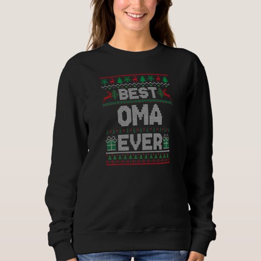 Sweatshirt Womens Best Oma Ever Christmas Pajamas Matching Ug (Devant)