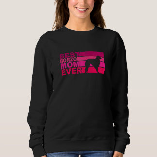 Sweatshirt Womens Bestt Borzoi Mom Ever