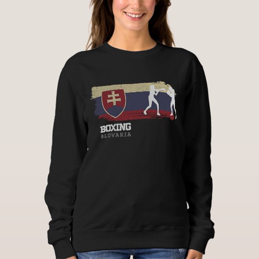 Sweatshirt Womens Boxing Slovakia Combat Sports Fighter Boxin (Devant)