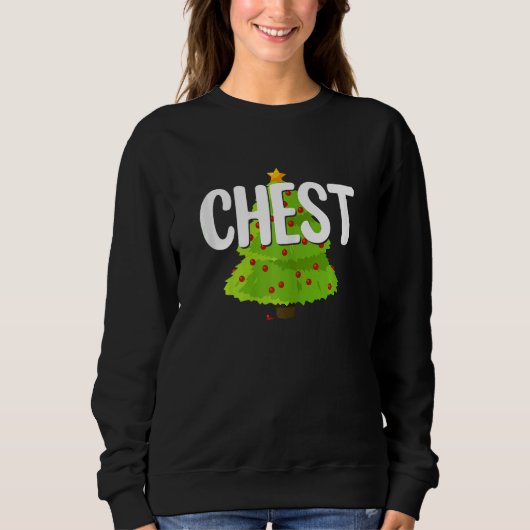 Sweatshirt Womens Chest Nuts  Chestnuts  Christmas Couples Ch (Devant)